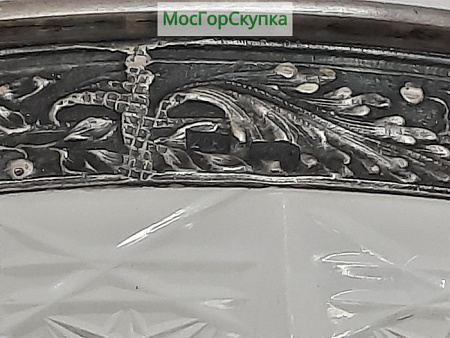 Ваза — конфетница. Хрусталь, серебро 875 проба