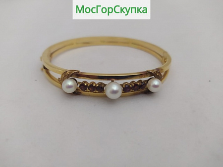 Золотой браслет, ювелирная вставка