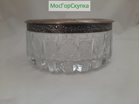 Ваза — конфетница. Хрусталь, серебро 875 проба