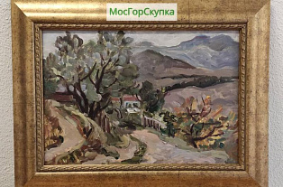 Купить Картина "Дом у горы" Сретенский Г.А. 1961 г.