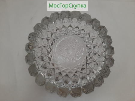 Ваза — конфетница. Хрусталь, серебро 875 проба