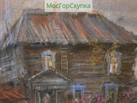 Картина Сельские будни холст масло Автор Иванова В.В 