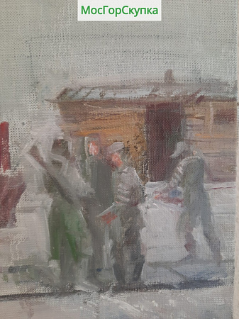 Картина  На дорогах войны — холст, масло — Авт. Иванова В.В