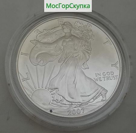 Монета из серебра — Один доллар — 2007 год