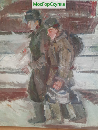 Картина  На дорогах войны — холст, масло — Авт. Иванова В.В