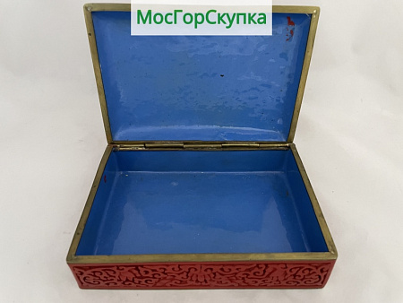 Шкатулка Красный лак — Китай, Размер 15 х 10,5 х 5 см